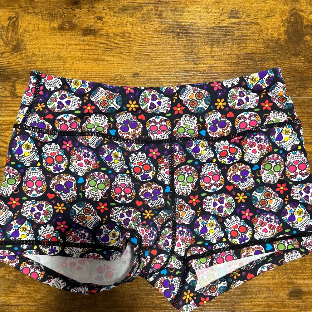 Savage Barbell Colorful Skull Athletic Shorts